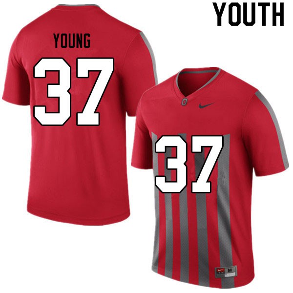 Ohio State Buckeyes #37 Craig Young Youth Football Jersey Retro OSU35917